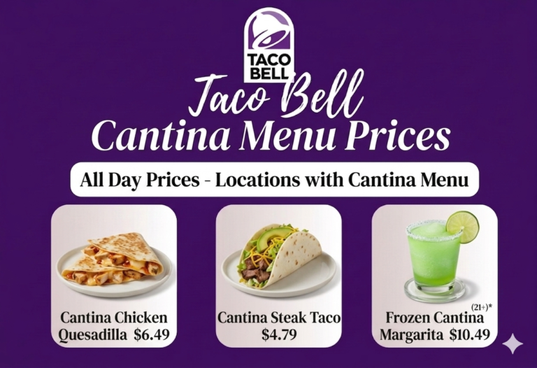 Taco Bell Cantina Menu Prices 2026